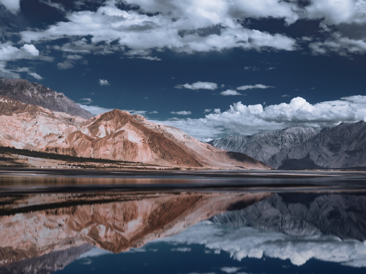 Lake beneath the clouds